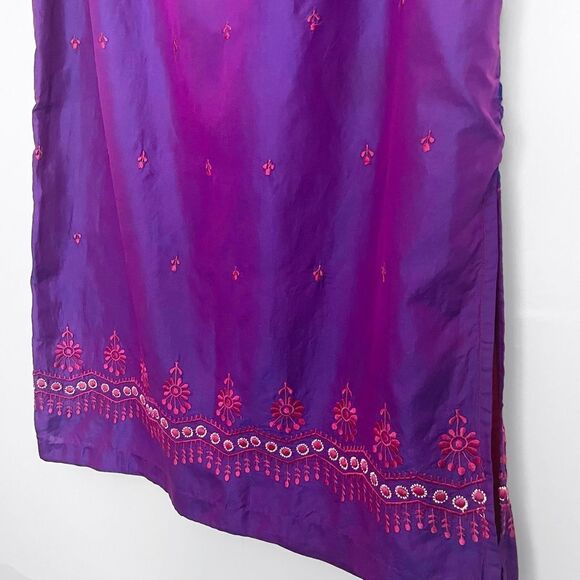 Free People Y2K Purple Silk Midi Skirt - Picture 2 of 7